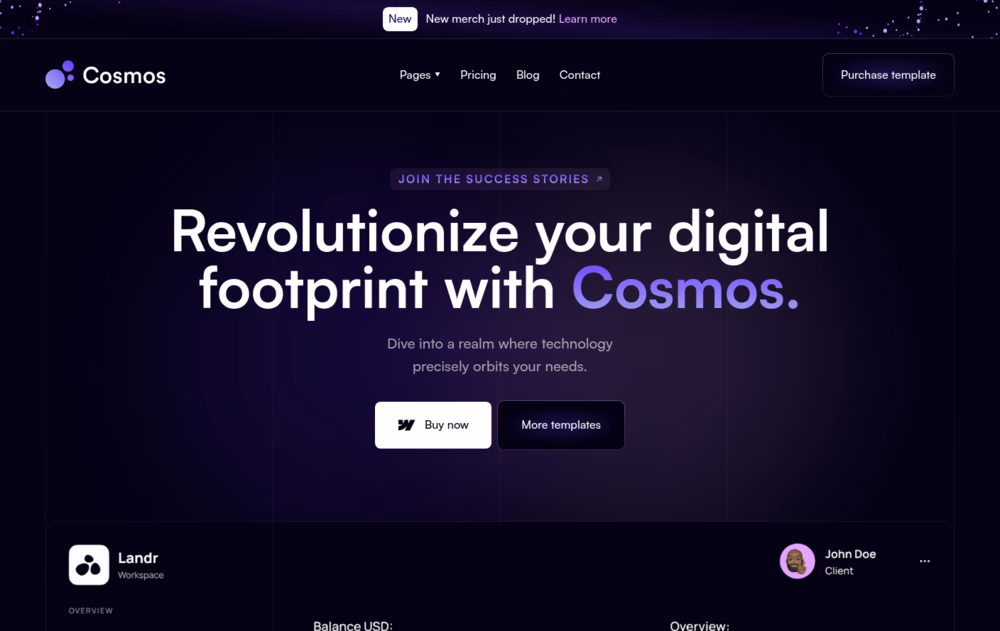 Cosmos Webflow 
